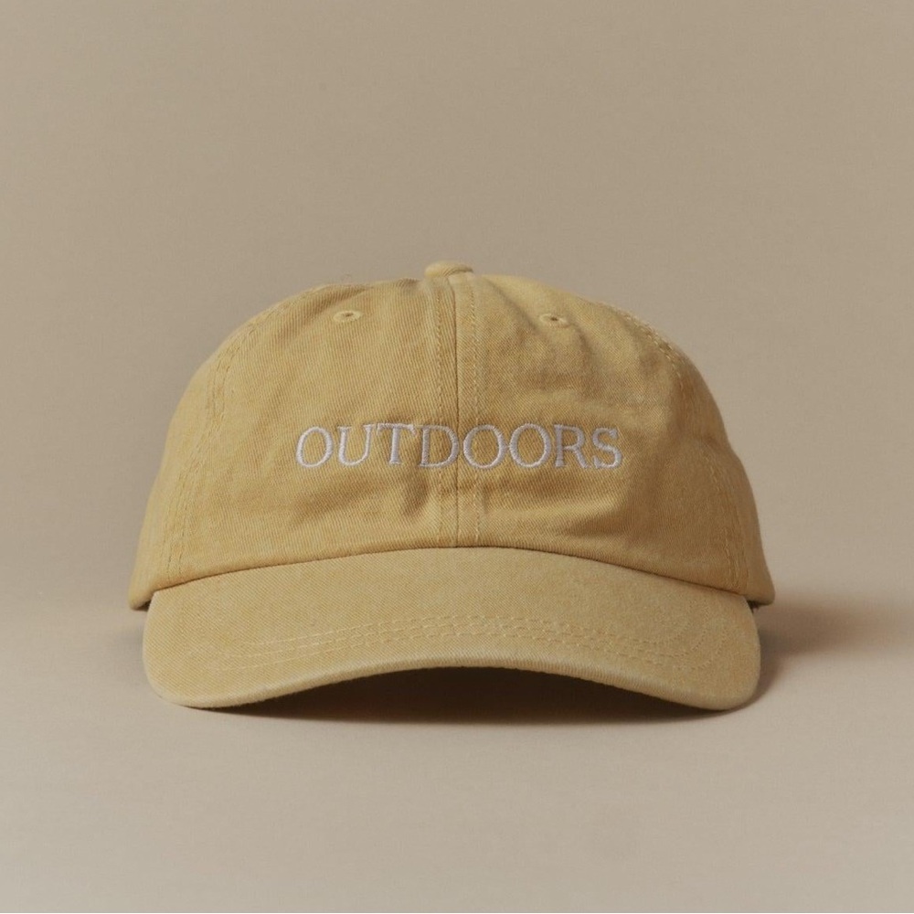 Jenni Kayne Limited Edition SS25 OUTDOORS Embroidered Yellow Dad Hat, OS
